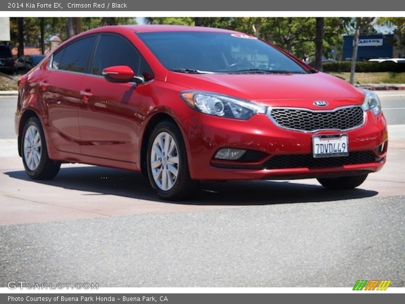 Crimson Red / Black 2014 Kia Forte EX