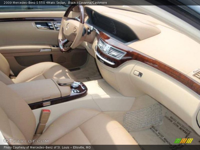 Black / Savanna/Cashmere 2009 Mercedes-Benz S 550 4Matic Sedan