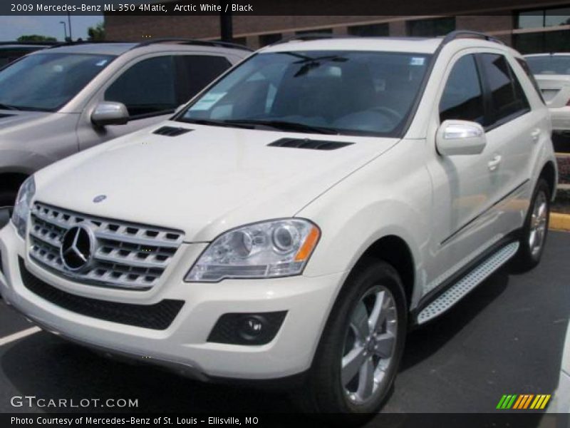 Arctic White / Black 2009 Mercedes-Benz ML 350 4Matic
