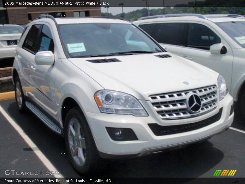 Arctic White / Black 2009 Mercedes-Benz ML 350 4Matic