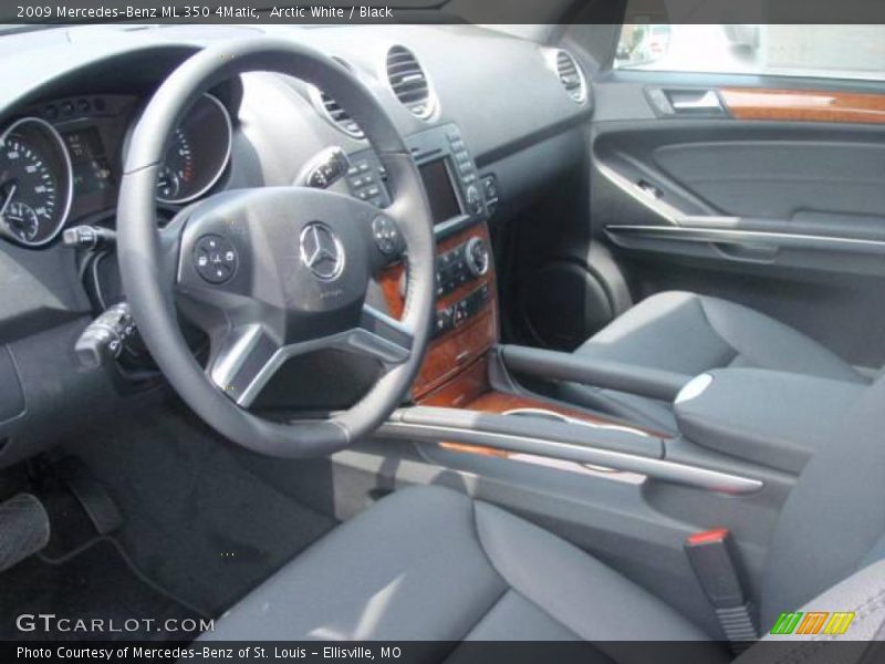 Arctic White / Black 2009 Mercedes-Benz ML 350 4Matic
