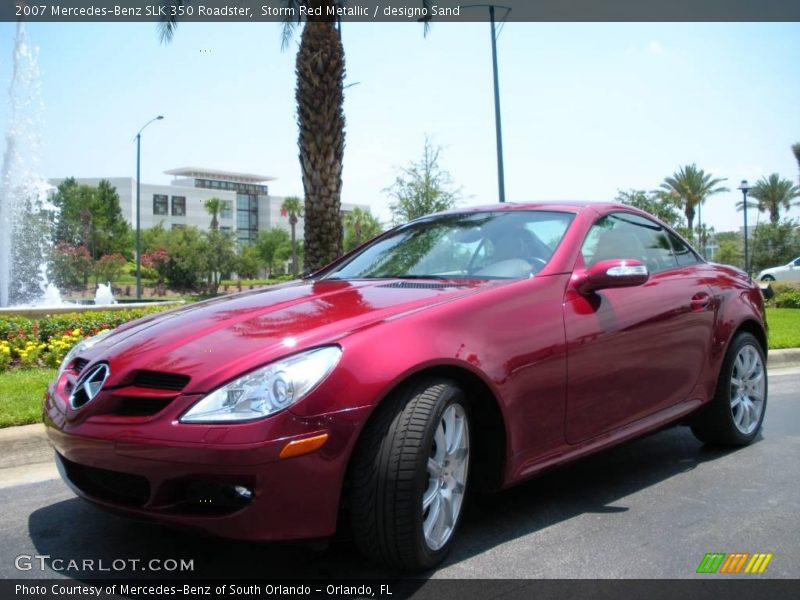 Storm Red Metallic / designo Sand 2007 Mercedes-Benz SLK 350 Roadster