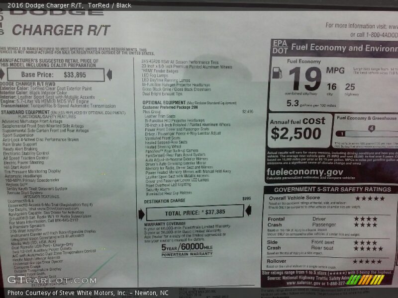 TorRed / Black 2016 Dodge Charger R/T