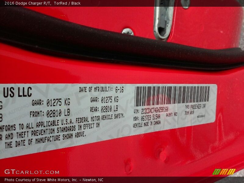 TorRed / Black 2016 Dodge Charger R/T