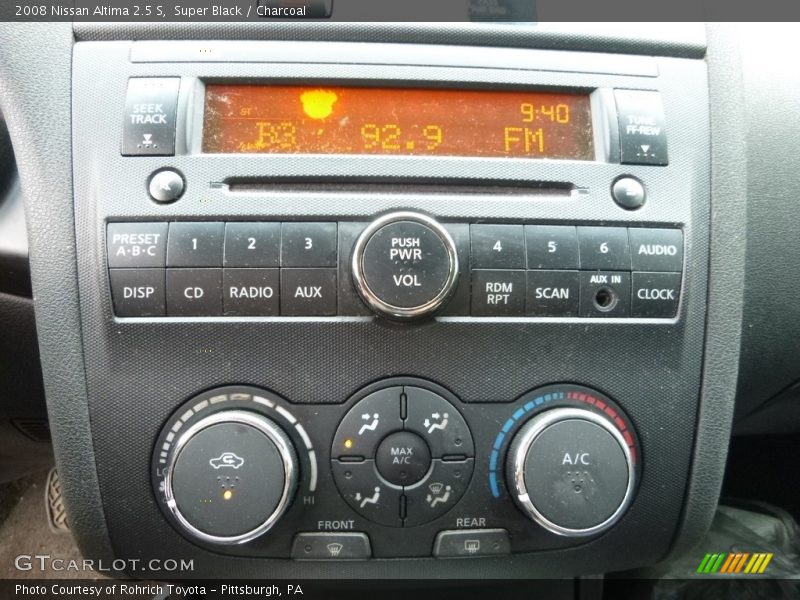 Super Black / Charcoal 2008 Nissan Altima 2.5 S