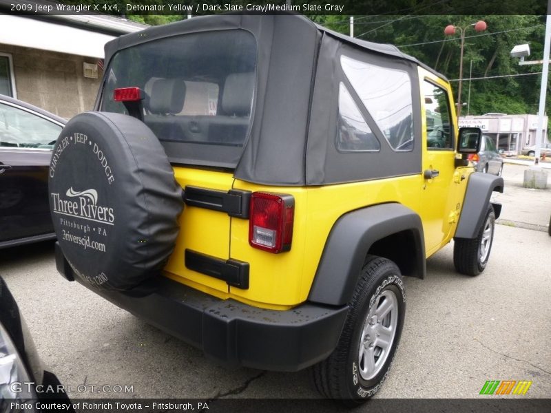 Detonator Yellow / Dark Slate Gray/Medium Slate Gray 2009 Jeep Wrangler X 4x4