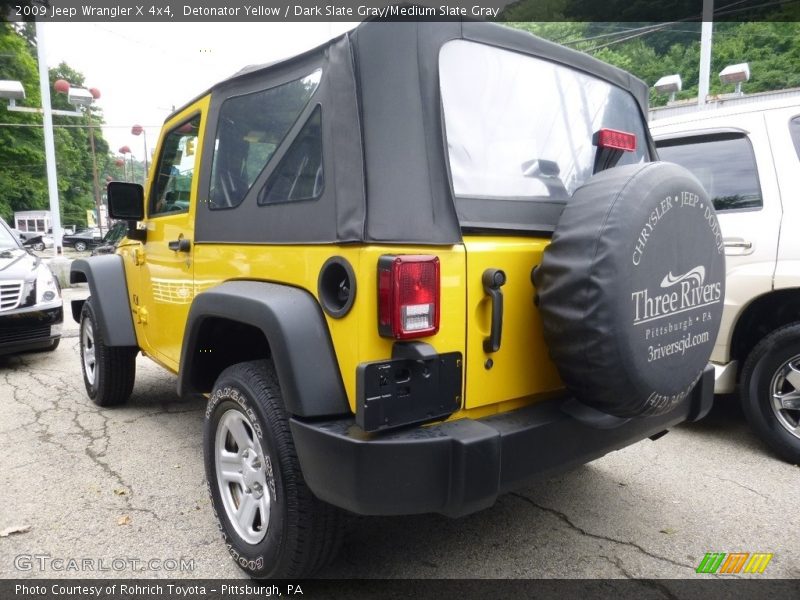 Detonator Yellow / Dark Slate Gray/Medium Slate Gray 2009 Jeep Wrangler X 4x4