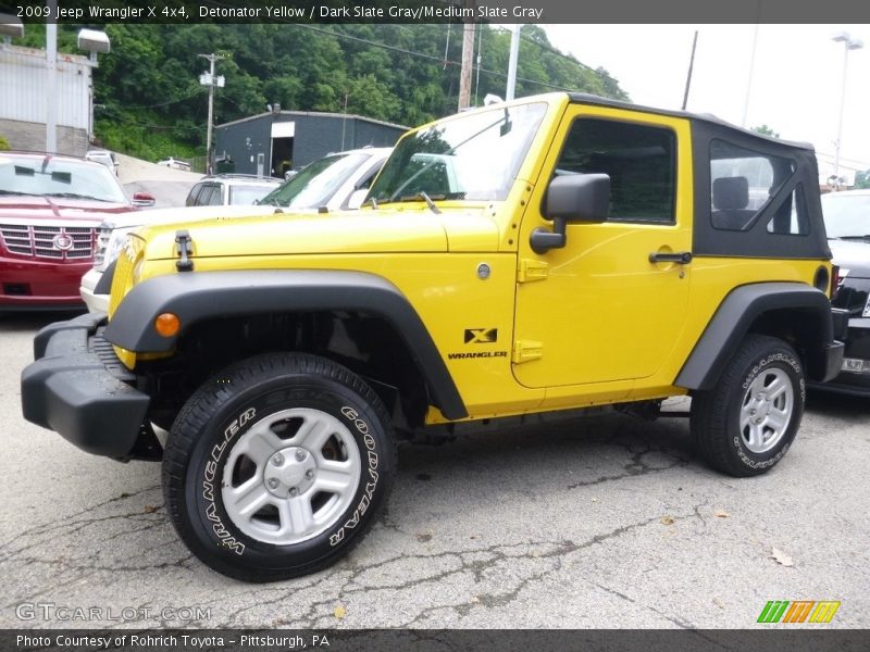Detonator Yellow / Dark Slate Gray/Medium Slate Gray 2009 Jeep Wrangler X 4x4