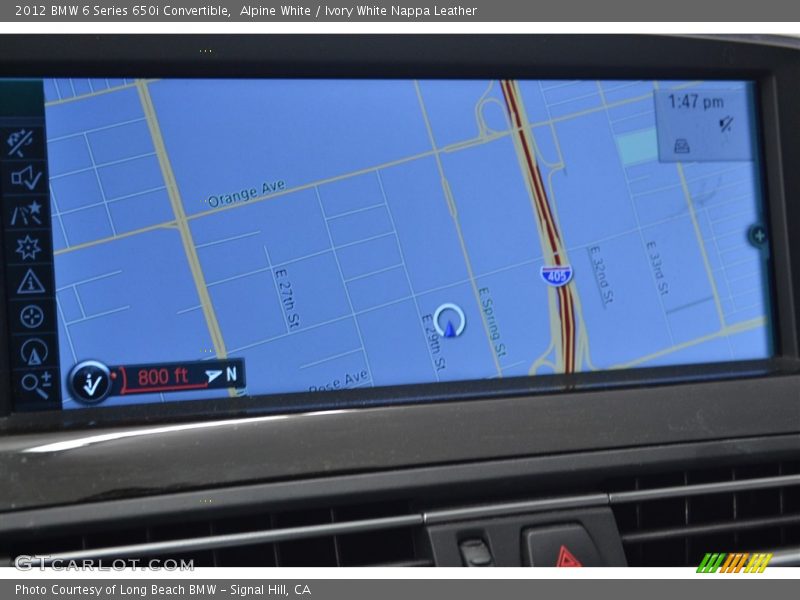 Alpine White / Ivory White Nappa Leather 2012 BMW 6 Series 650i Convertible