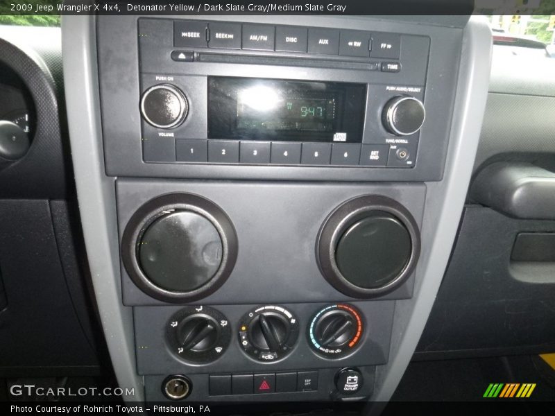 Detonator Yellow / Dark Slate Gray/Medium Slate Gray 2009 Jeep Wrangler X 4x4