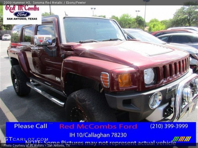 Sonoma Red Metallic / Ebony/Pewter 2009 Hummer H3