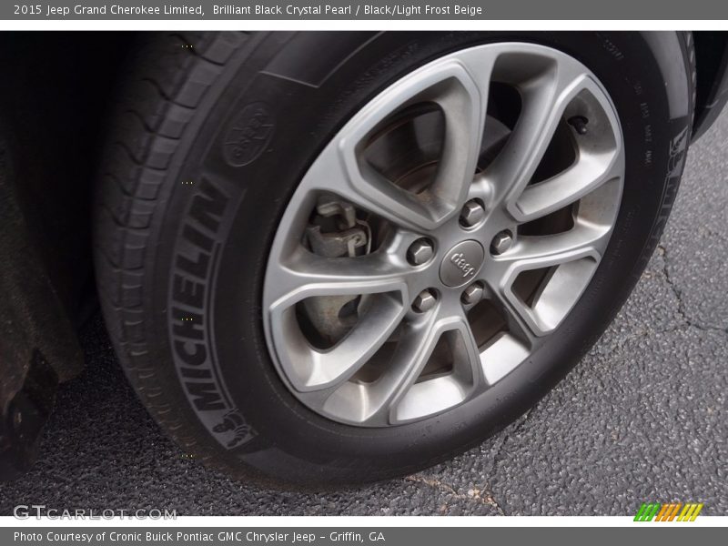 Brilliant Black Crystal Pearl / Black/Light Frost Beige 2015 Jeep Grand Cherokee Limited