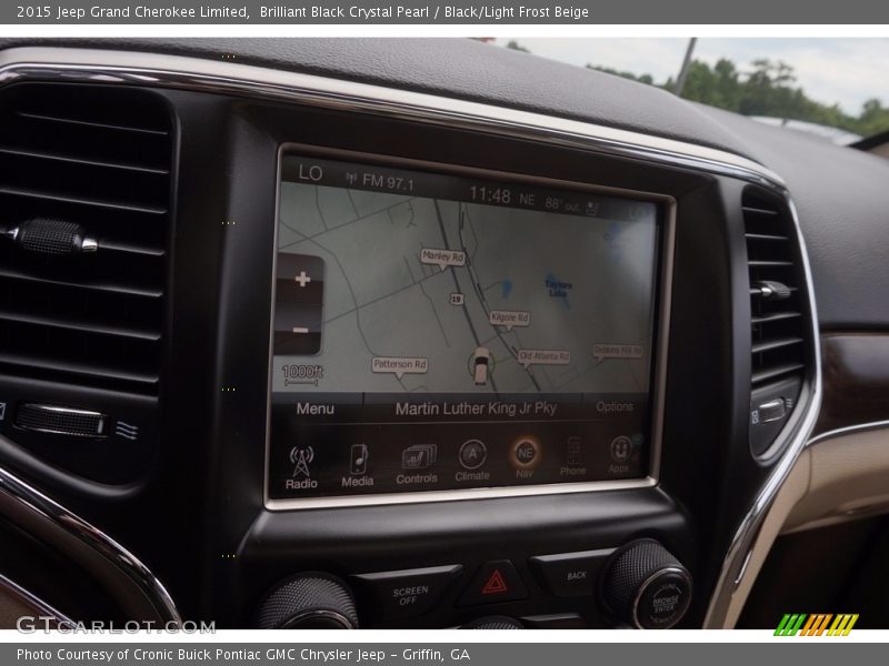 Brilliant Black Crystal Pearl / Black/Light Frost Beige 2015 Jeep Grand Cherokee Limited