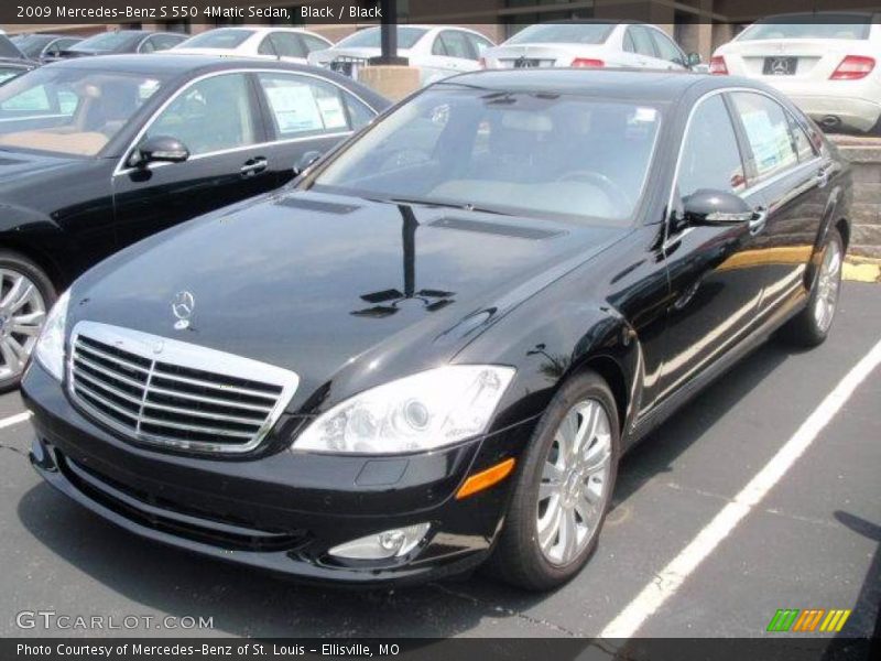 Black / Black 2009 Mercedes-Benz S 550 4Matic Sedan