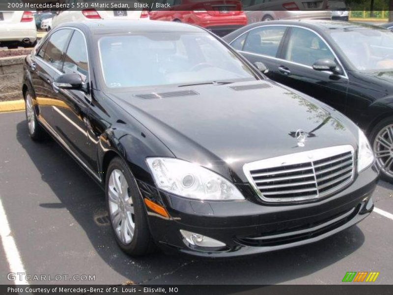 Black / Black 2009 Mercedes-Benz S 550 4Matic Sedan