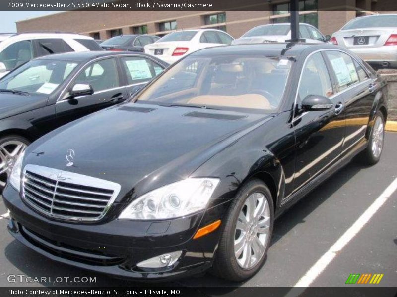 Black / Savanna/Cashmere 2009 Mercedes-Benz S 550 4Matic Sedan