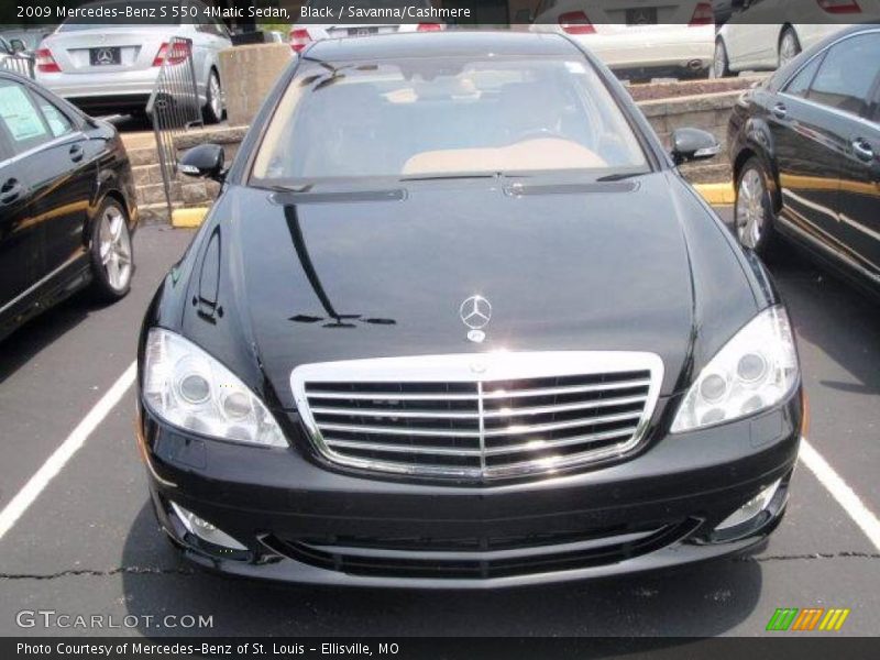 Black / Savanna/Cashmere 2009 Mercedes-Benz S 550 4Matic Sedan