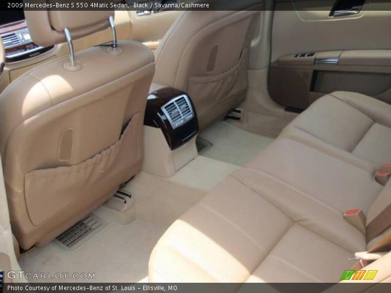 Black / Savanna/Cashmere 2009 Mercedes-Benz S 550 4Matic Sedan