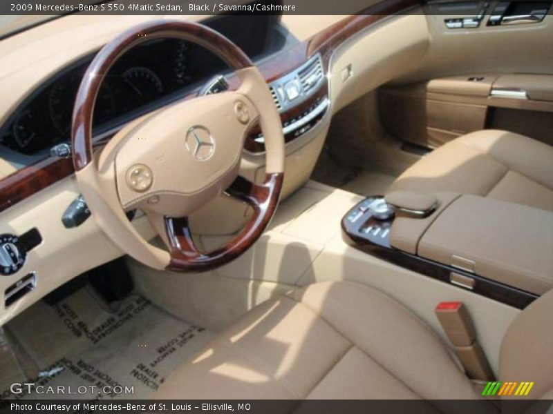 Black / Savanna/Cashmere 2009 Mercedes-Benz S 550 4Matic Sedan