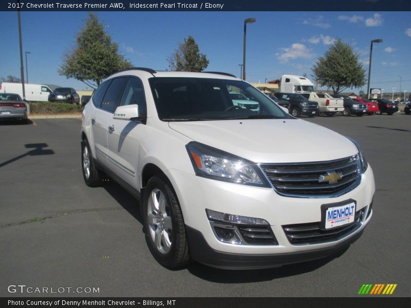 Iridescent Pearl Tricoat / Ebony 2017 Chevrolet Traverse Premier AWD
