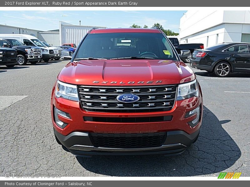 Ruby Red / Sport Appearance Dark Earth Gray 2017 Ford Explorer XLT