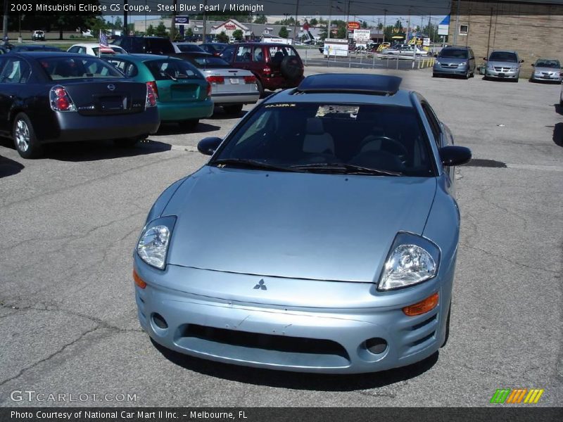 Steel Blue Pearl / Midnight 2003 Mitsubishi Eclipse GS Coupe