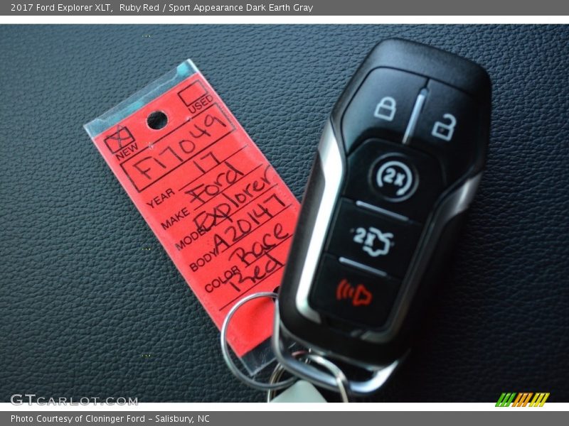 Ruby Red / Sport Appearance Dark Earth Gray 2017 Ford Explorer XLT