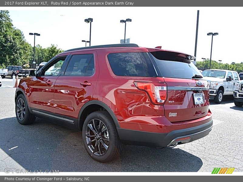 Ruby Red / Sport Appearance Dark Earth Gray 2017 Ford Explorer XLT