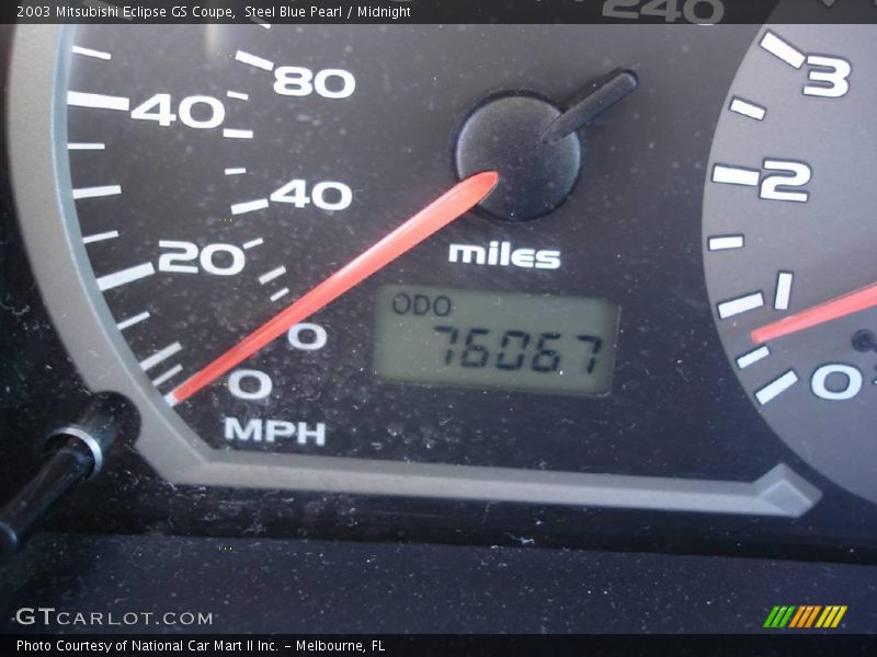 Steel Blue Pearl / Midnight 2003 Mitsubishi Eclipse GS Coupe