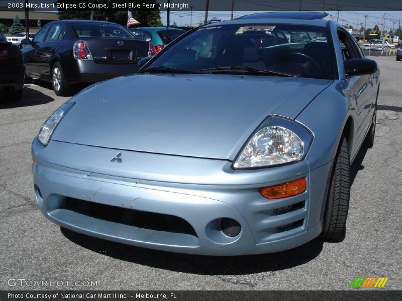 Steel Blue Pearl / Midnight 2003 Mitsubishi Eclipse GS Coupe