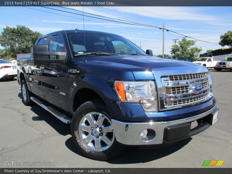 Blue Jeans Metallic / Steel Gray 2013 Ford F150 XLT SuperCrew