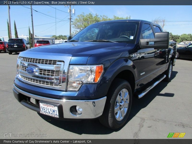 Blue Jeans Metallic / Steel Gray 2013 Ford F150 XLT SuperCrew