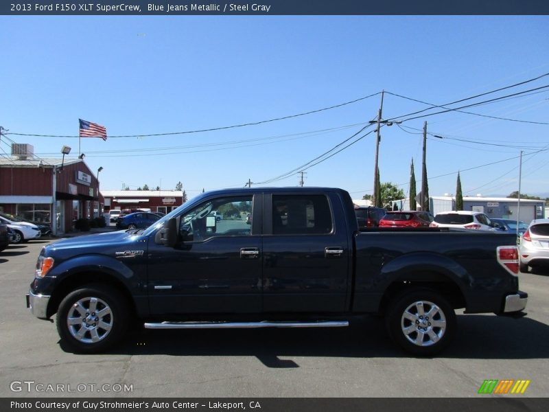 Blue Jeans Metallic / Steel Gray 2013 Ford F150 XLT SuperCrew