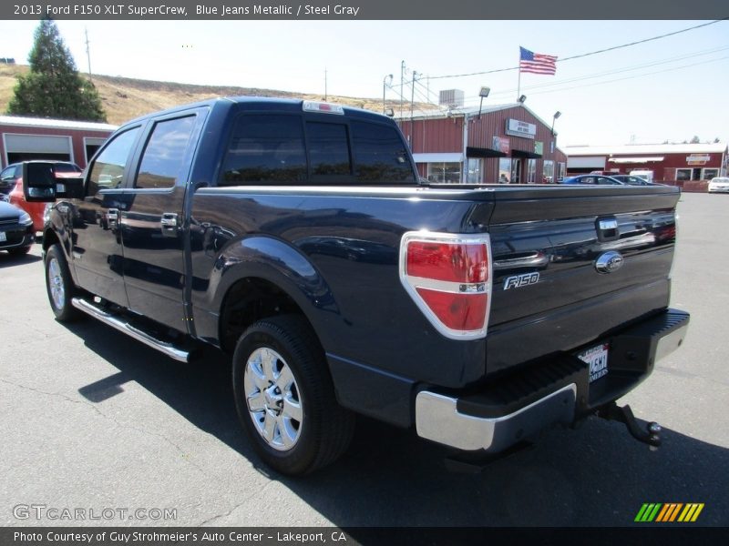 Blue Jeans Metallic / Steel Gray 2013 Ford F150 XLT SuperCrew