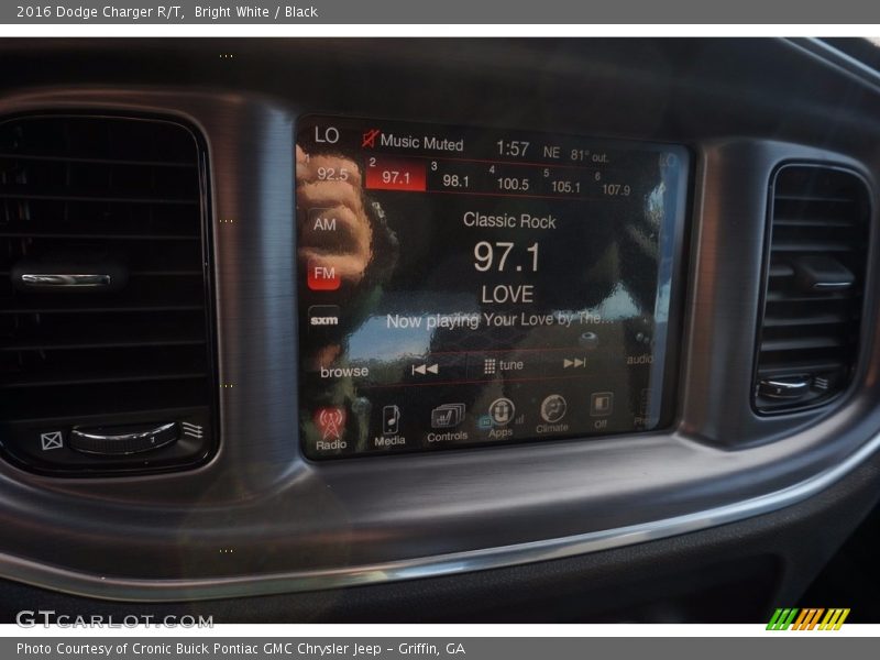 Bright White / Black 2016 Dodge Charger R/T