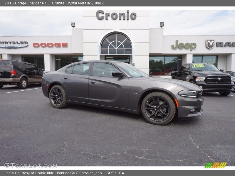 Granite Crystal Metallic / Black 2016 Dodge Charger R/T
