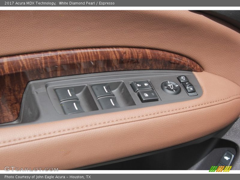 White Diamond Pearl / Espresso 2017 Acura MDX Technology