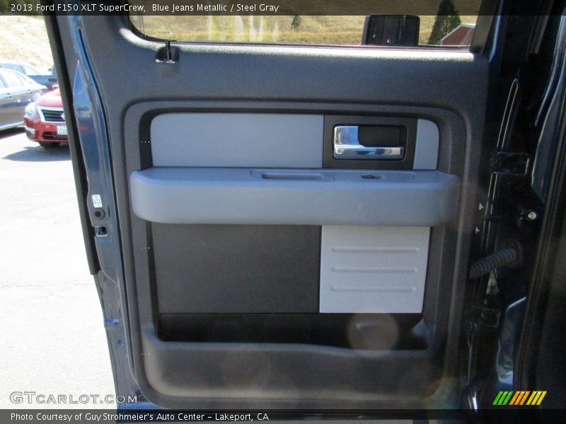 Blue Jeans Metallic / Steel Gray 2013 Ford F150 XLT SuperCrew