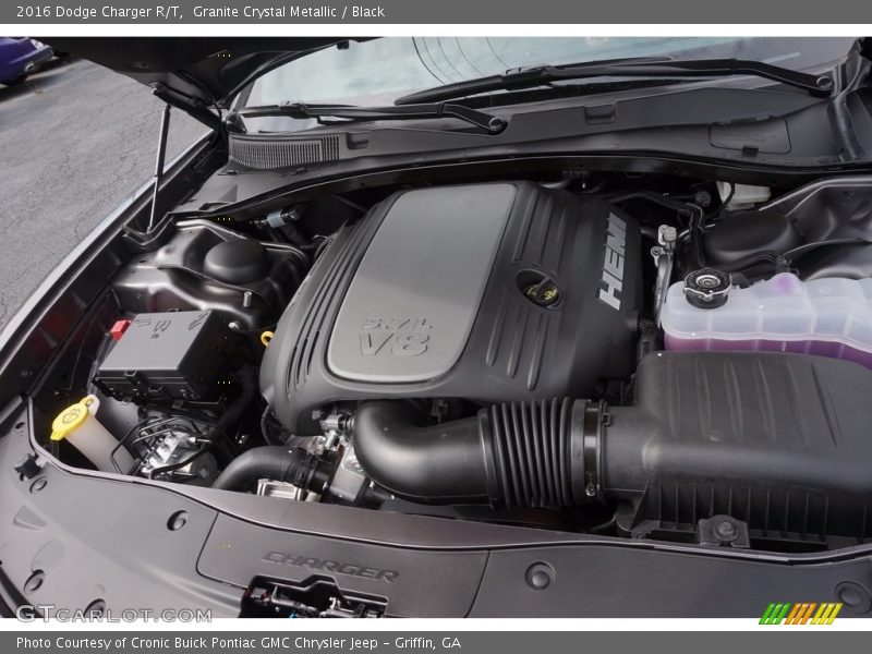 Granite Crystal Metallic / Black 2016 Dodge Charger R/T