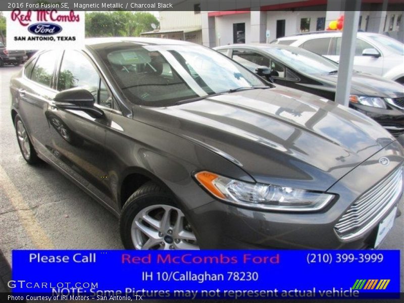 Magnetic Metallic / Charcoal Black 2016 Ford Fusion SE