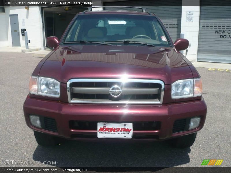 Merlot Pearl / Beige 2002 Nissan Pathfinder LE 4x4