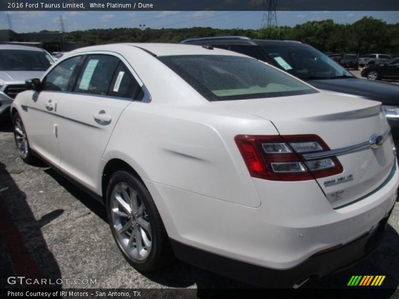 White Platinum / Dune 2016 Ford Taurus Limited