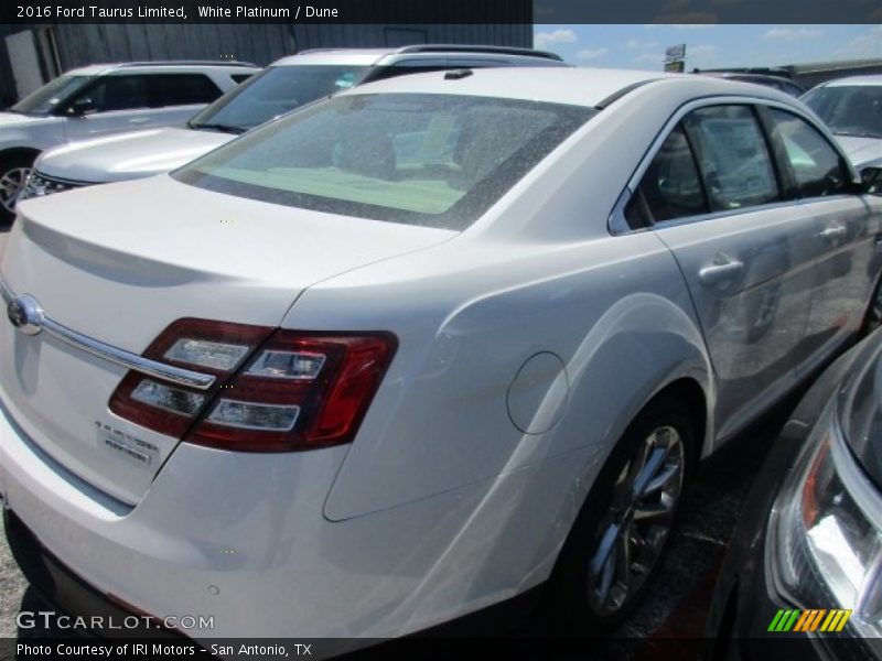 White Platinum / Dune 2016 Ford Taurus Limited