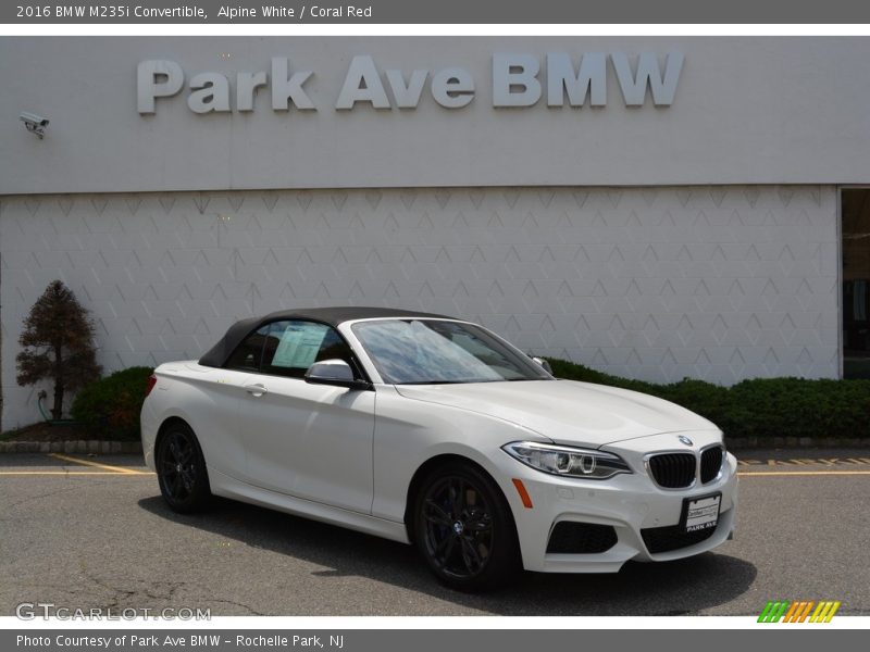 Alpine White / Coral Red 2016 BMW M235i Convertible