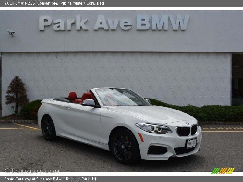 Alpine White / Coral Red 2016 BMW M235i Convertible