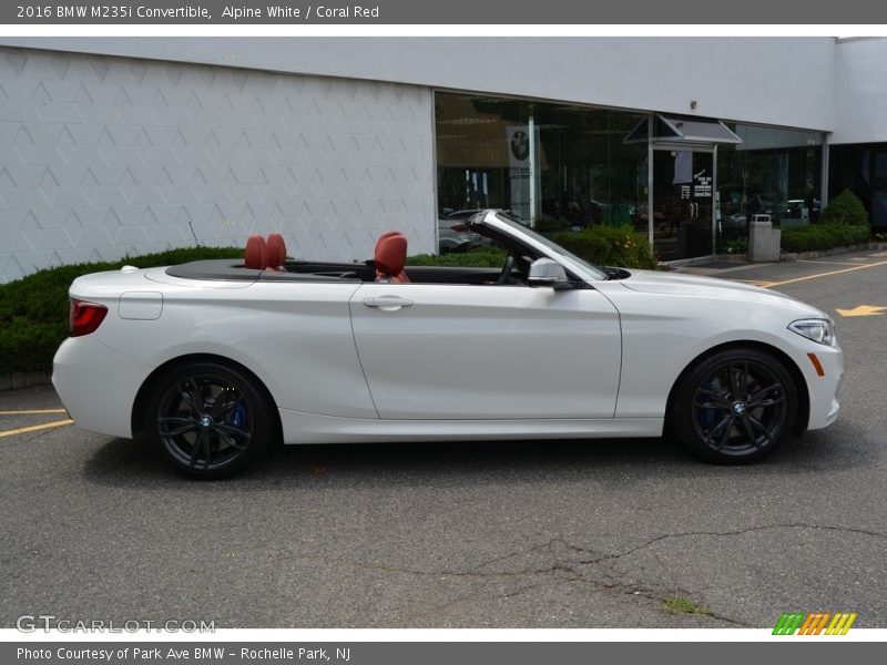 Alpine White / Coral Red 2016 BMW M235i Convertible