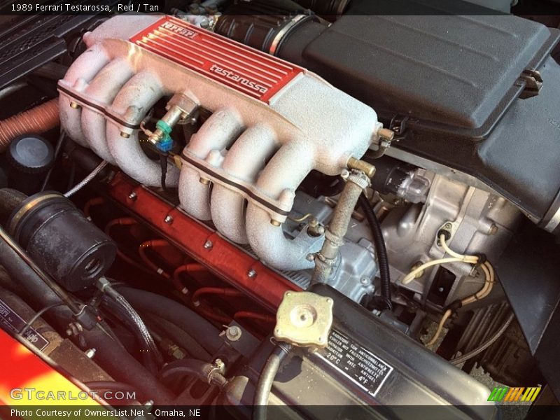 1989 Testarossa  Engine - 4.9 Liter DOHC 48V Flat 12 Cylinder