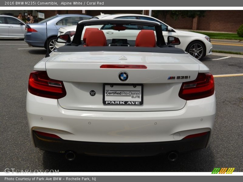 Alpine White / Coral Red 2016 BMW M235i Convertible