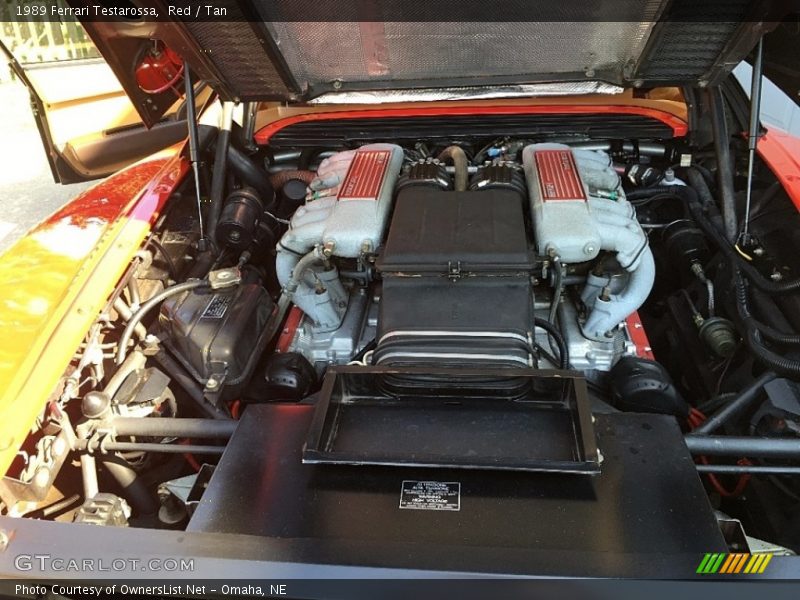  1989 Testarossa  Engine - 4.9 Liter DOHC 48V Flat 12 Cylinder