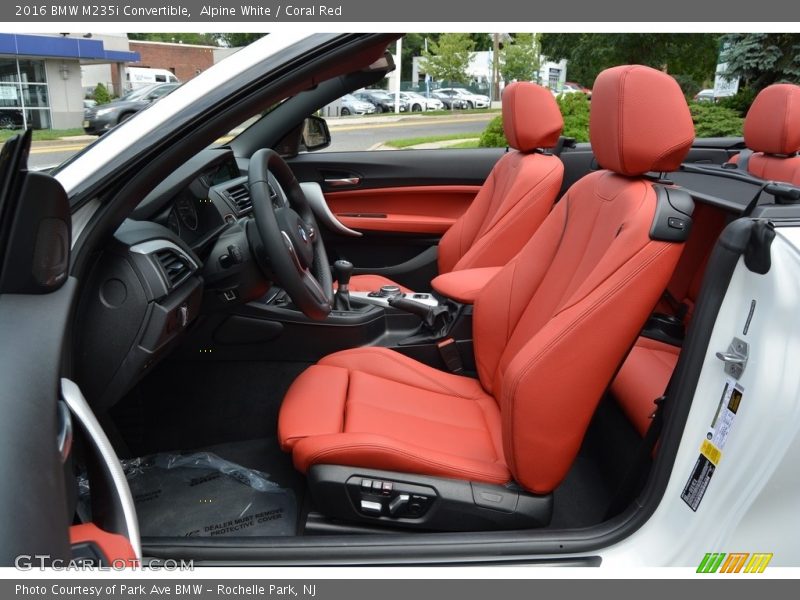 Alpine White / Coral Red 2016 BMW M235i Convertible